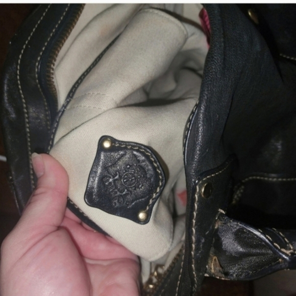 🍂🍁Y2K VERY RARE JUICY COUTURE REAL LEATHER SATCHEL - Picture 9 of 9